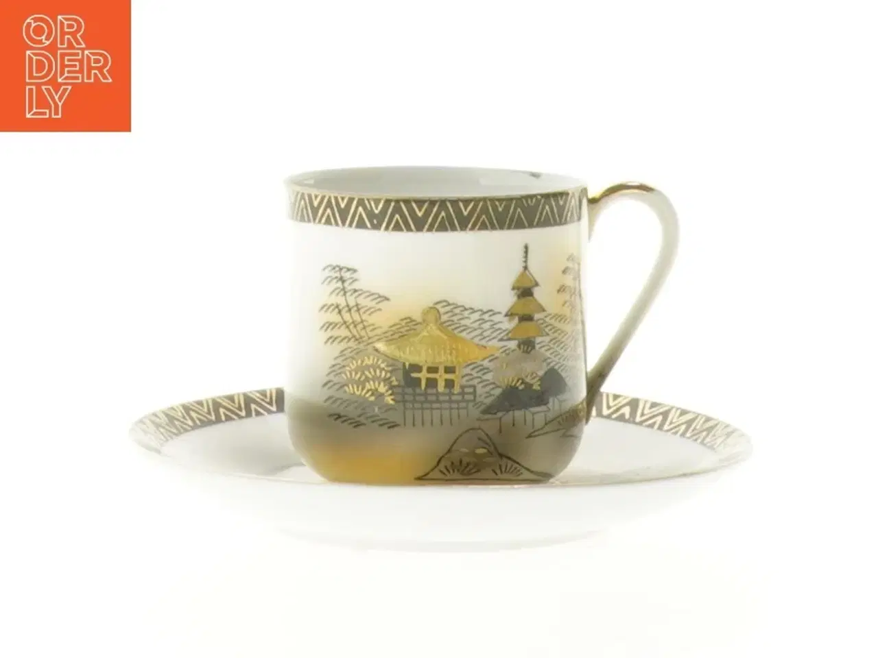 Billede 1 - Mokkakop med ansigt i bunden