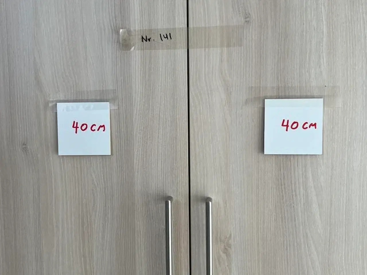 Billede 1 - 2 stk. samlet højskabe H: 214.4 x B: 40 x 60 cm uden sokkel.