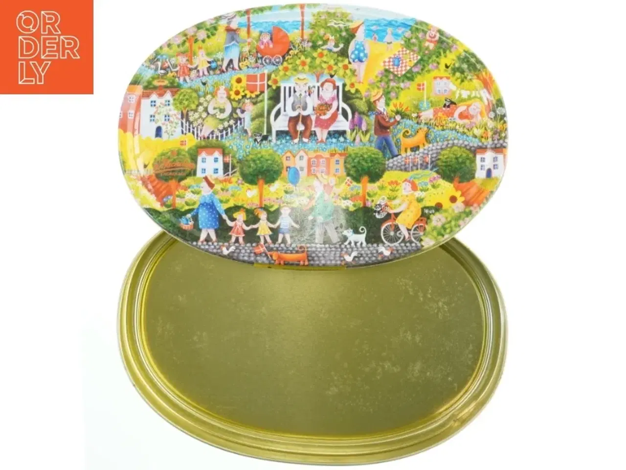 Billede 6 - Vintage metal kagedåse (str. 32x22x4,5 cm)