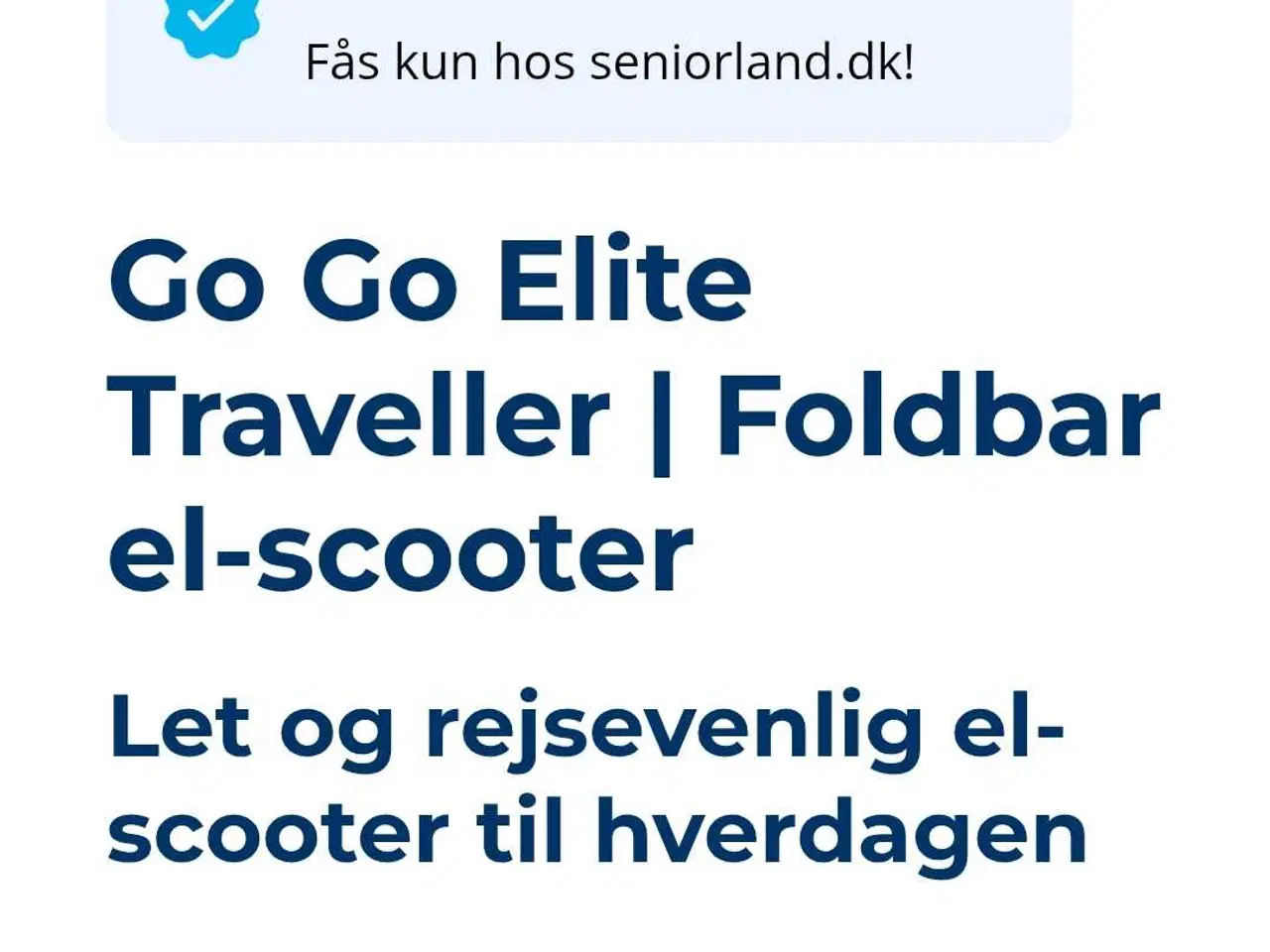 Billede 1 - Flot og Foldbar El Scooter Sælges 