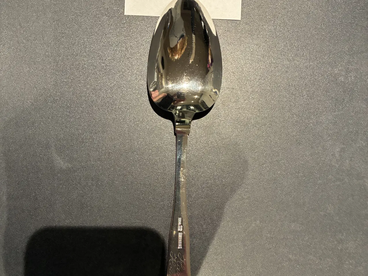 Billede 2 - Gammel dobbelriflet middagsske i sølv