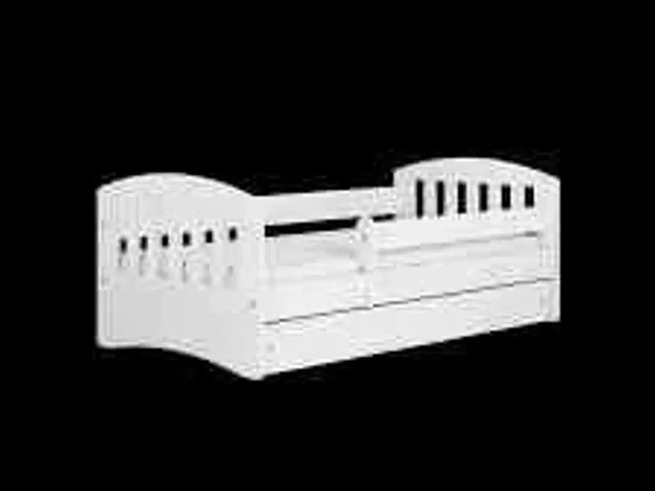 Billede 1 - Star juniorseng 85x165 cm - hvid med madras og skuffe