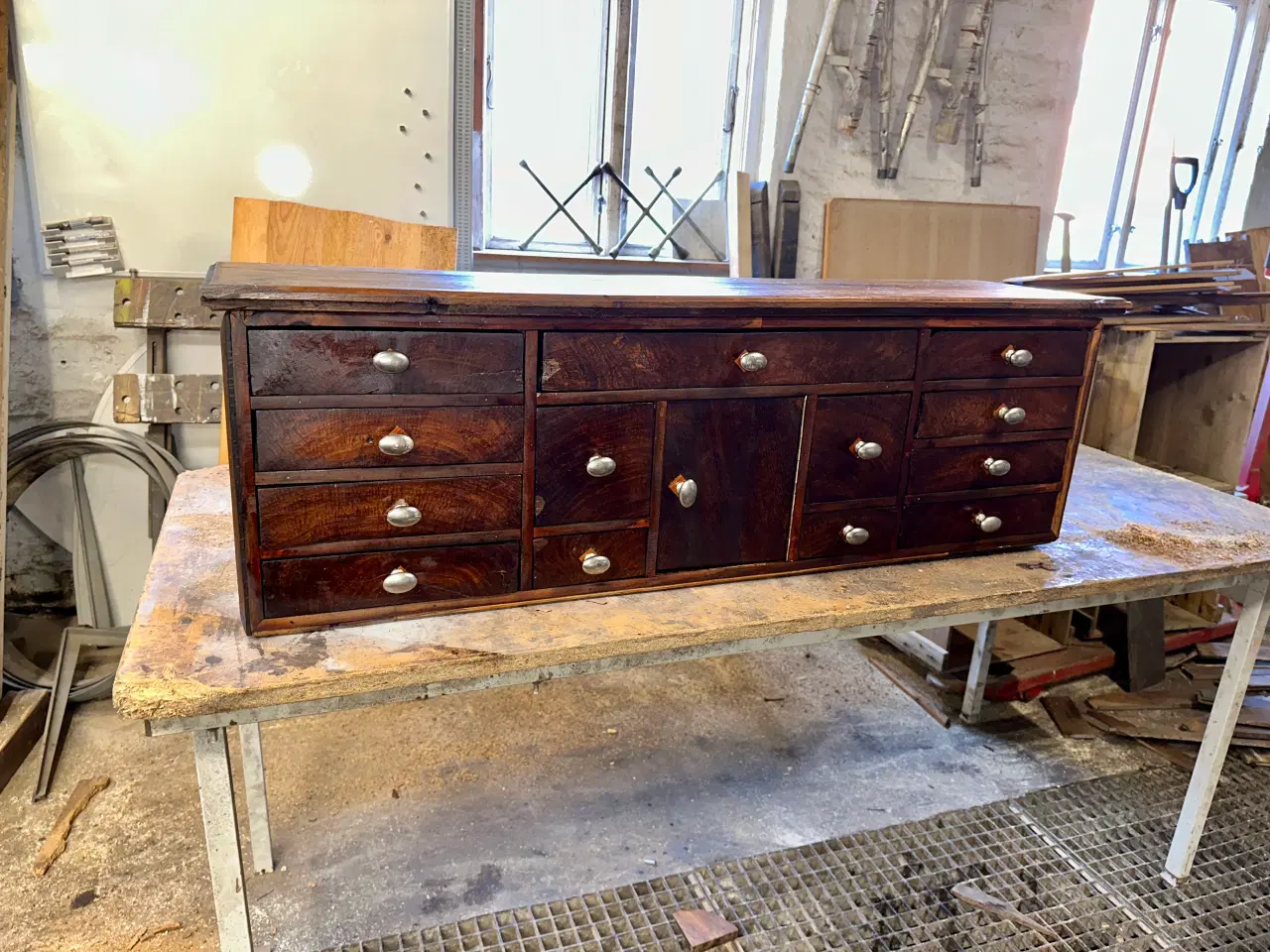 Billede 2 - Antik indsats med skuffer