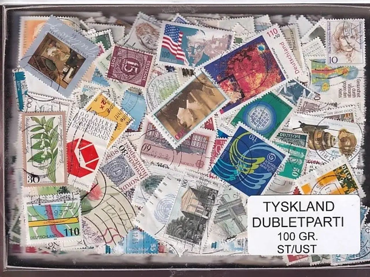 Billede 1 - Tyskland Dubletparti - 100 gram afvaskede frimærker.