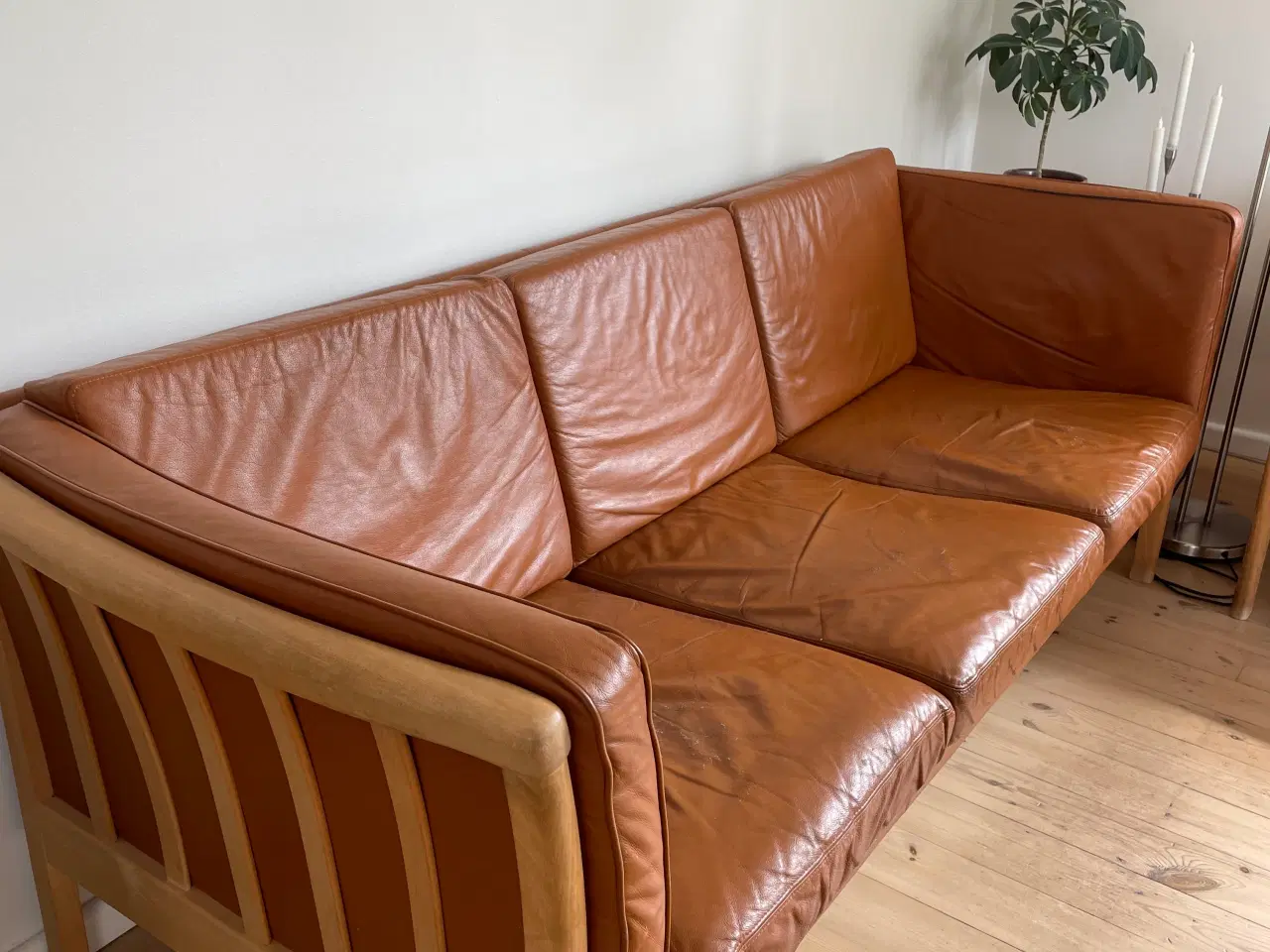 Billede 2 - Læder sofasæt fra danske Stouby
