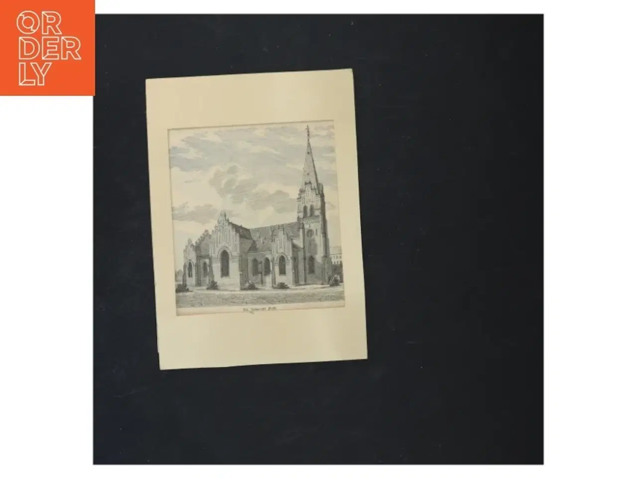 Billede 1 - Illustration af kirke (str. 18x13 cm)