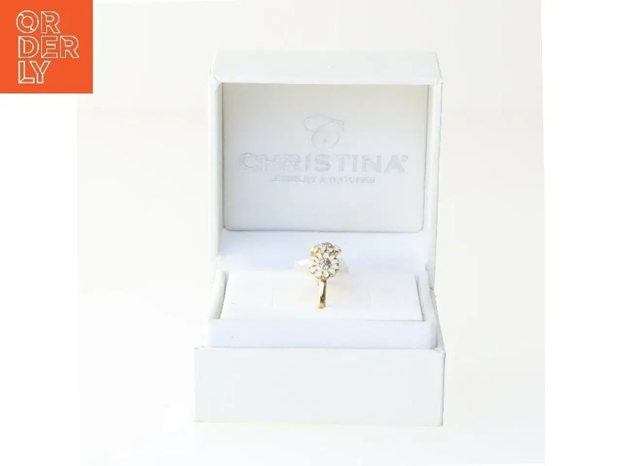 Billede 4 - Guldring med blomsterdesign fra Christina (str. 57 mm)