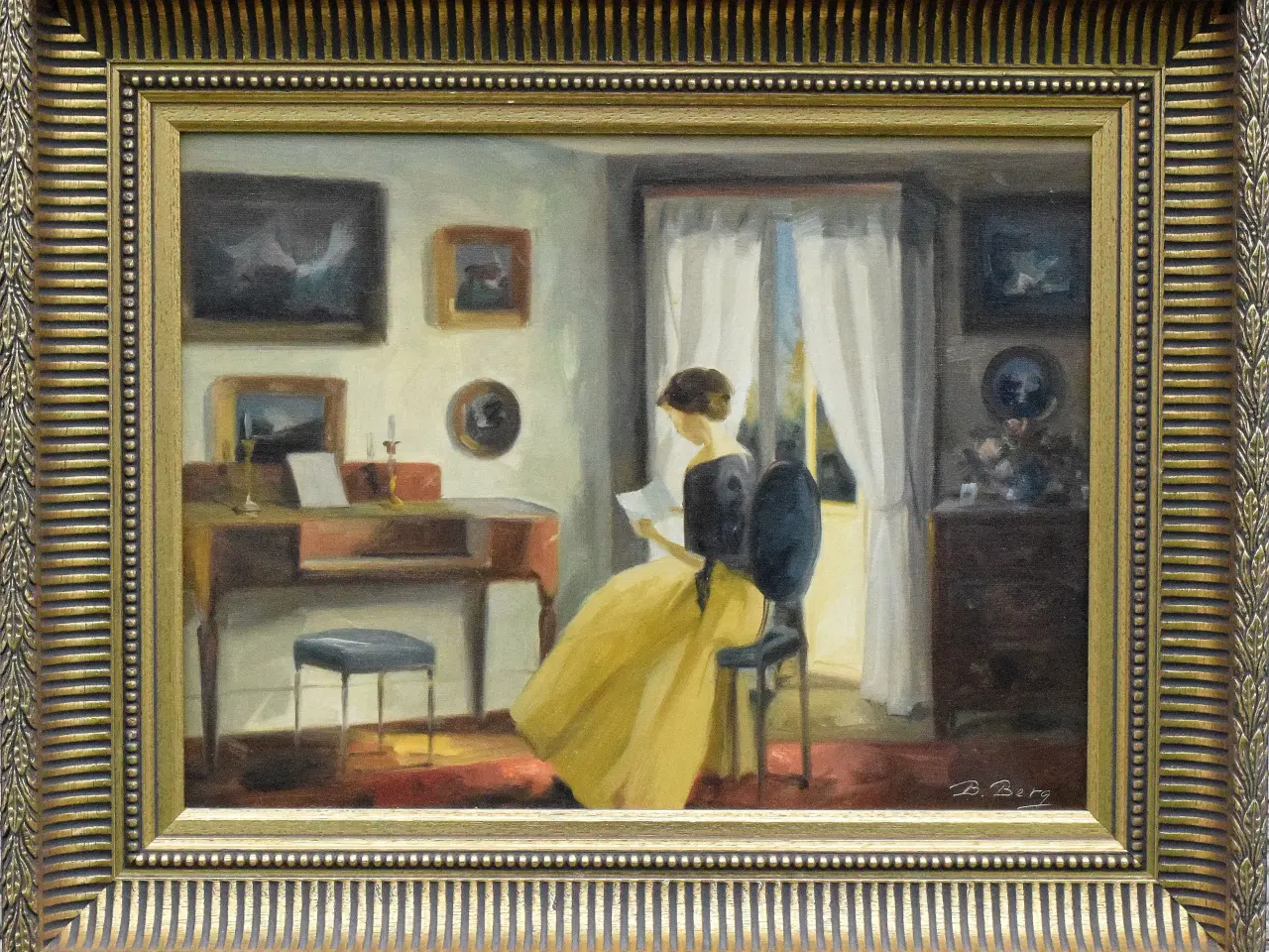 Billede 1 - Maleri af Bente Berg (f.1931-)