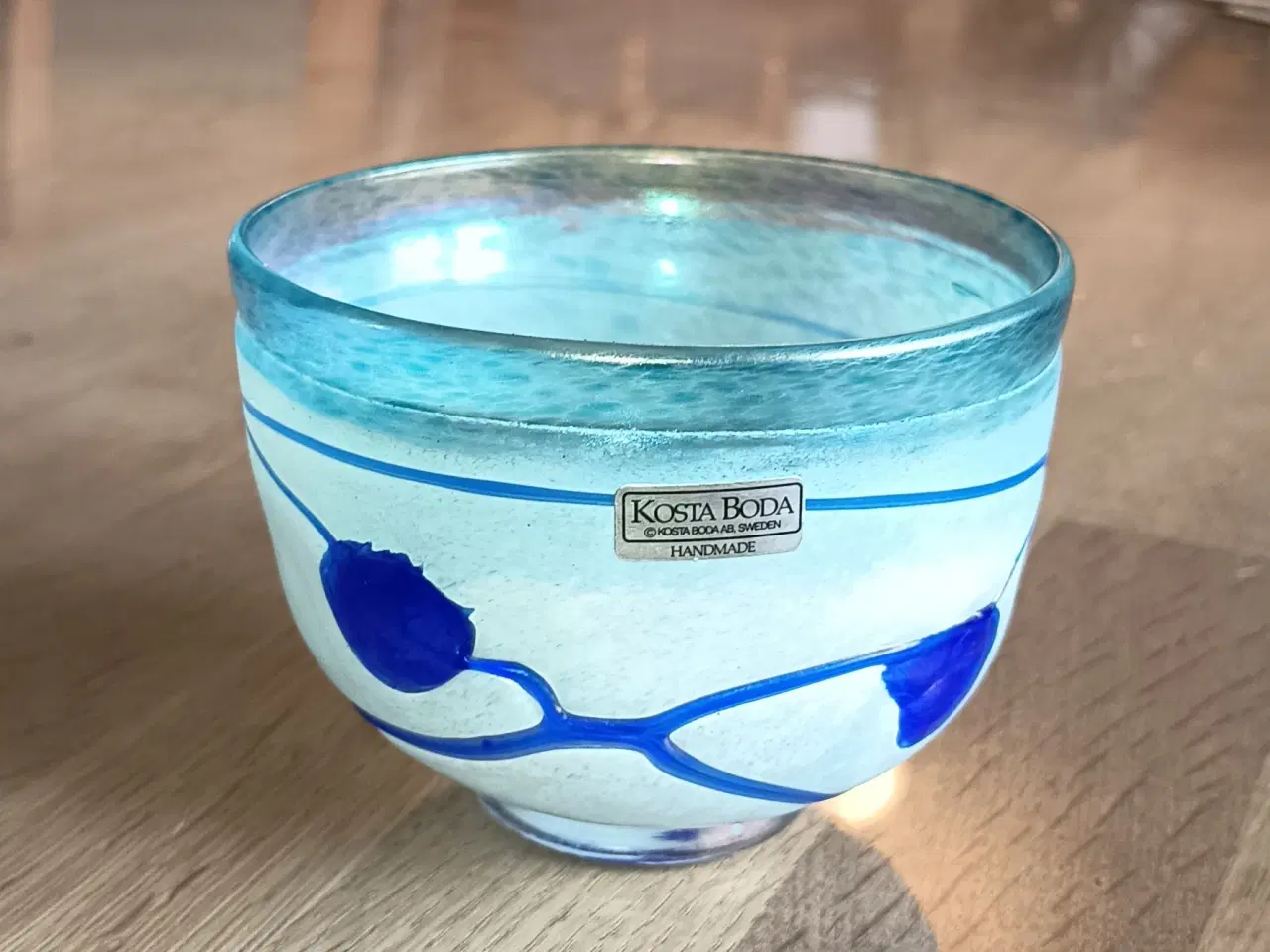 Billede 7 - Bertil Vallien skål 'Galaxy Blue' Signeret 