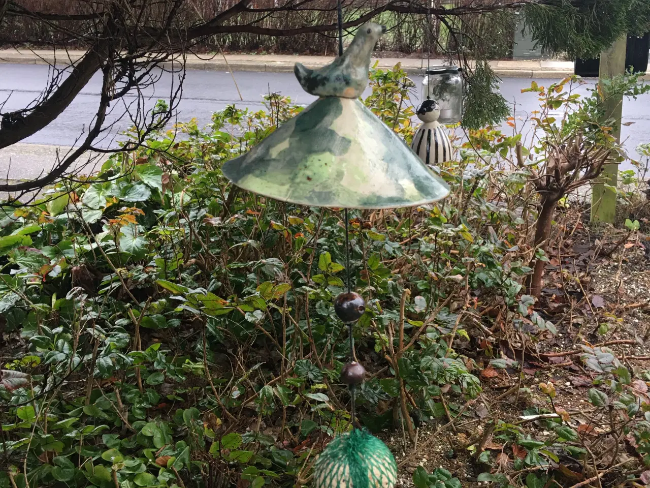 Billede 2 - Keramik fugleophæng m mejsekugle