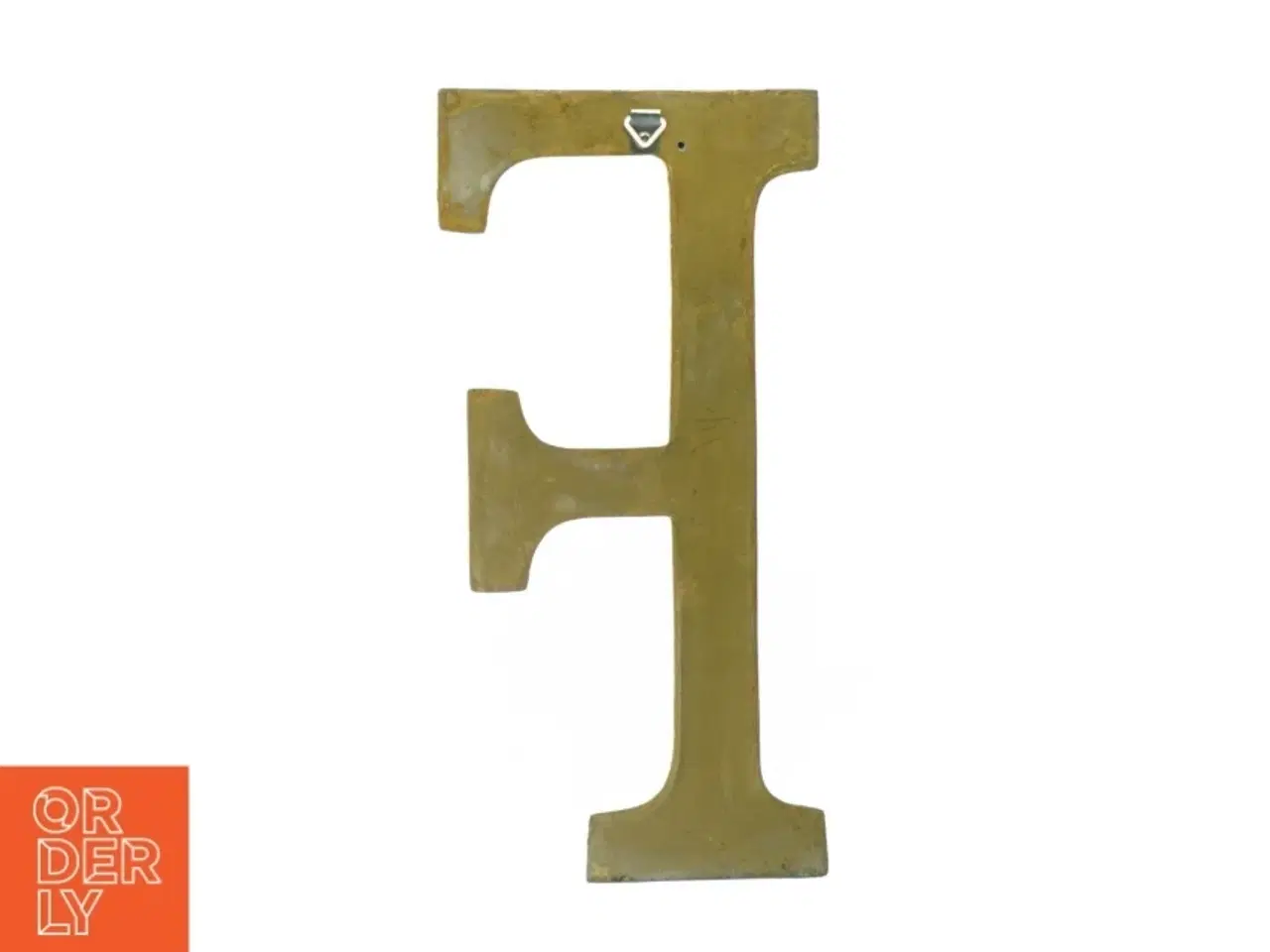 Billede 2 - F guld 3D skilte bogstav med Ophæng til dekoration (str. 30 x 14 x 2 cm)