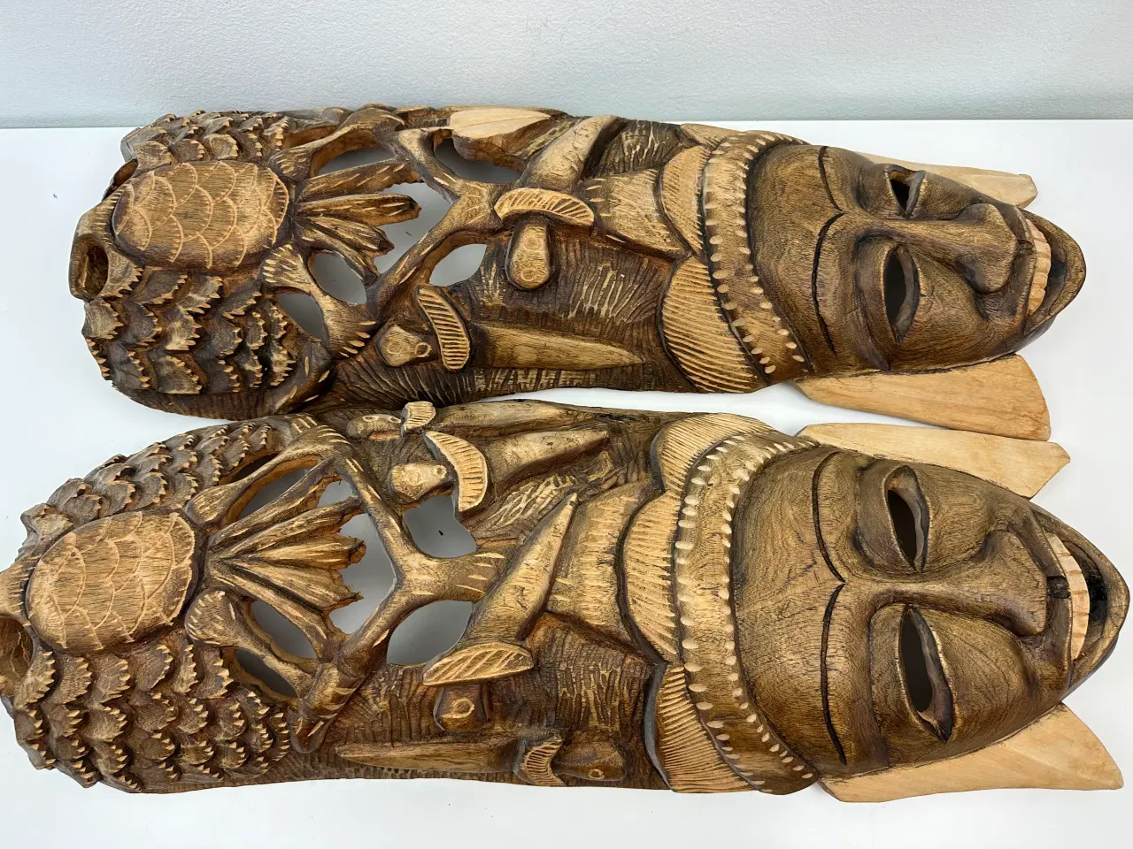 Billede 8 - 2 store afrikanske masker I træ