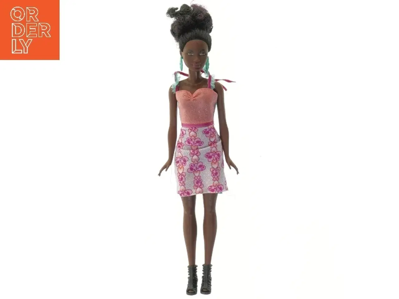 Billede 1 - Mode-dukke med farverig kjole fra Barbie (str. 30 cm)