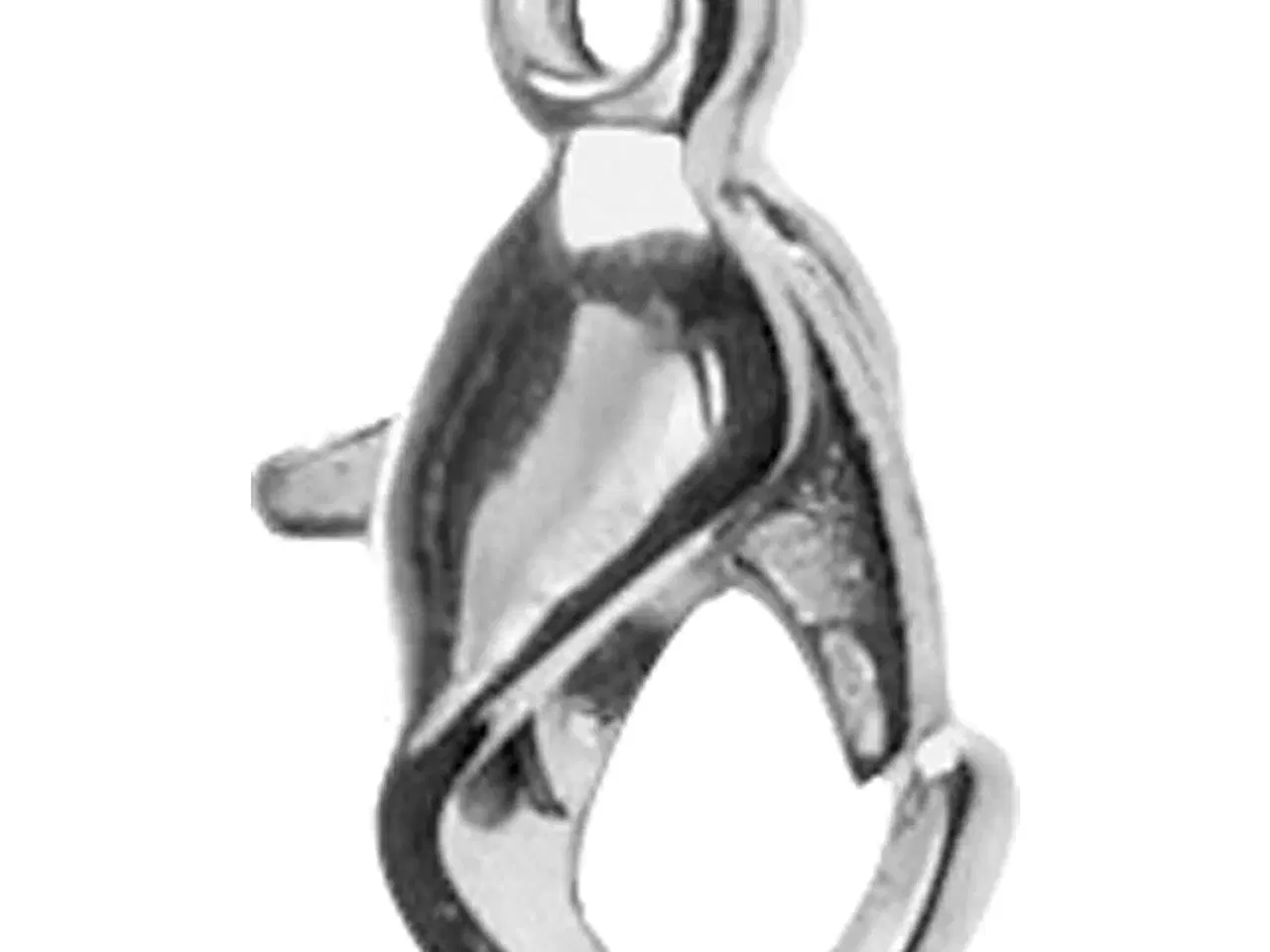 Billede 1 - Karabinhage, L: 10 mm, forsølvet, 10stk./ 1 pk.