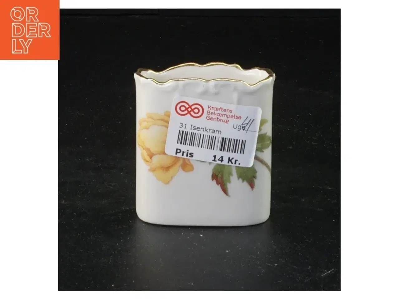 Billede 1 - Porcelæns vase (str. 7 x 6 cm)