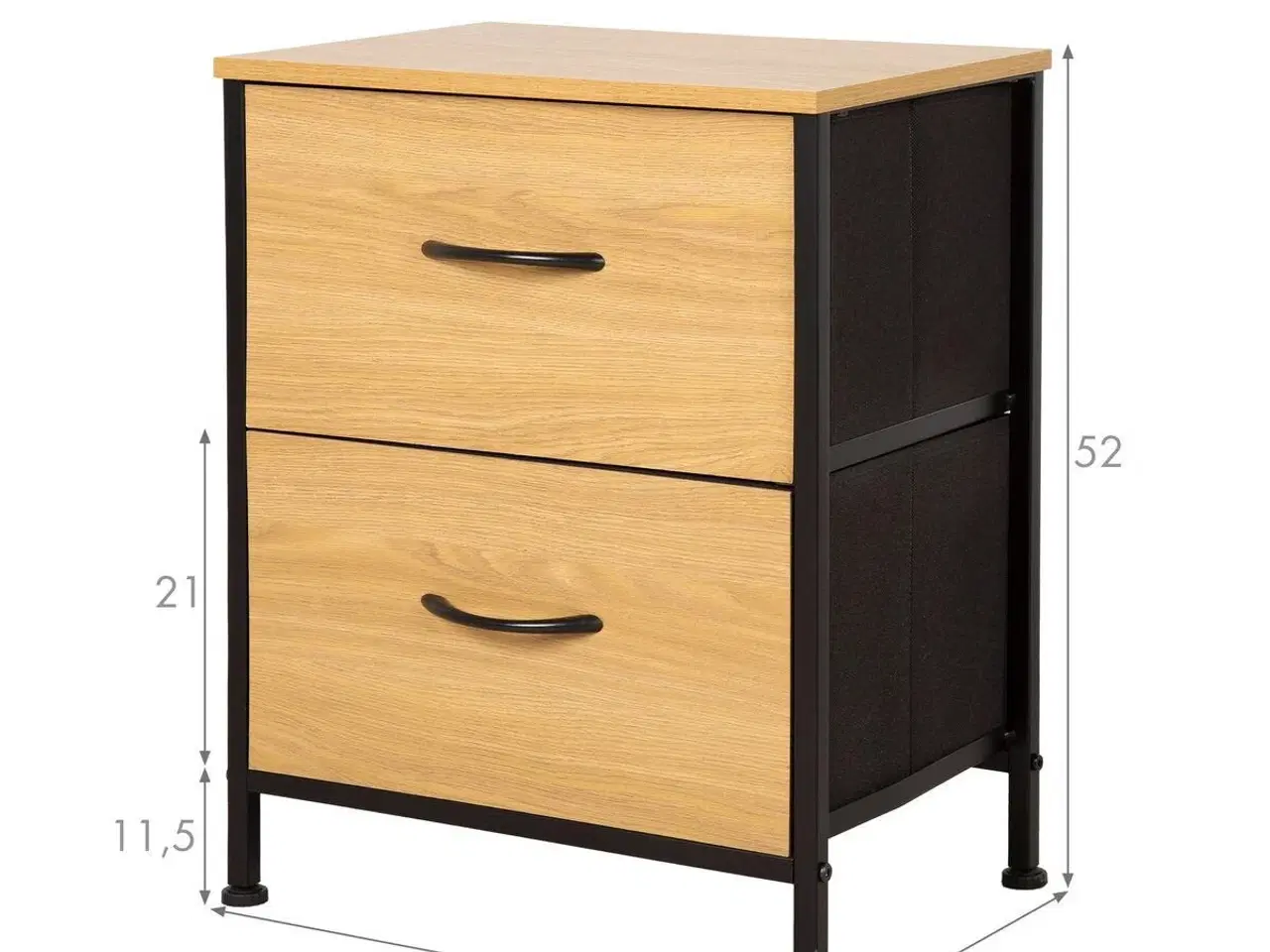 Billede 4 - Sengebord Max Home - sort/stilrent 40 × 52 × 30 cm