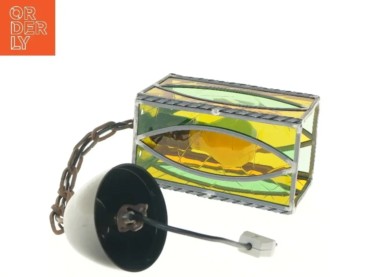 Billede 2 - Retro glaspendel lampe (str. 55 cm)