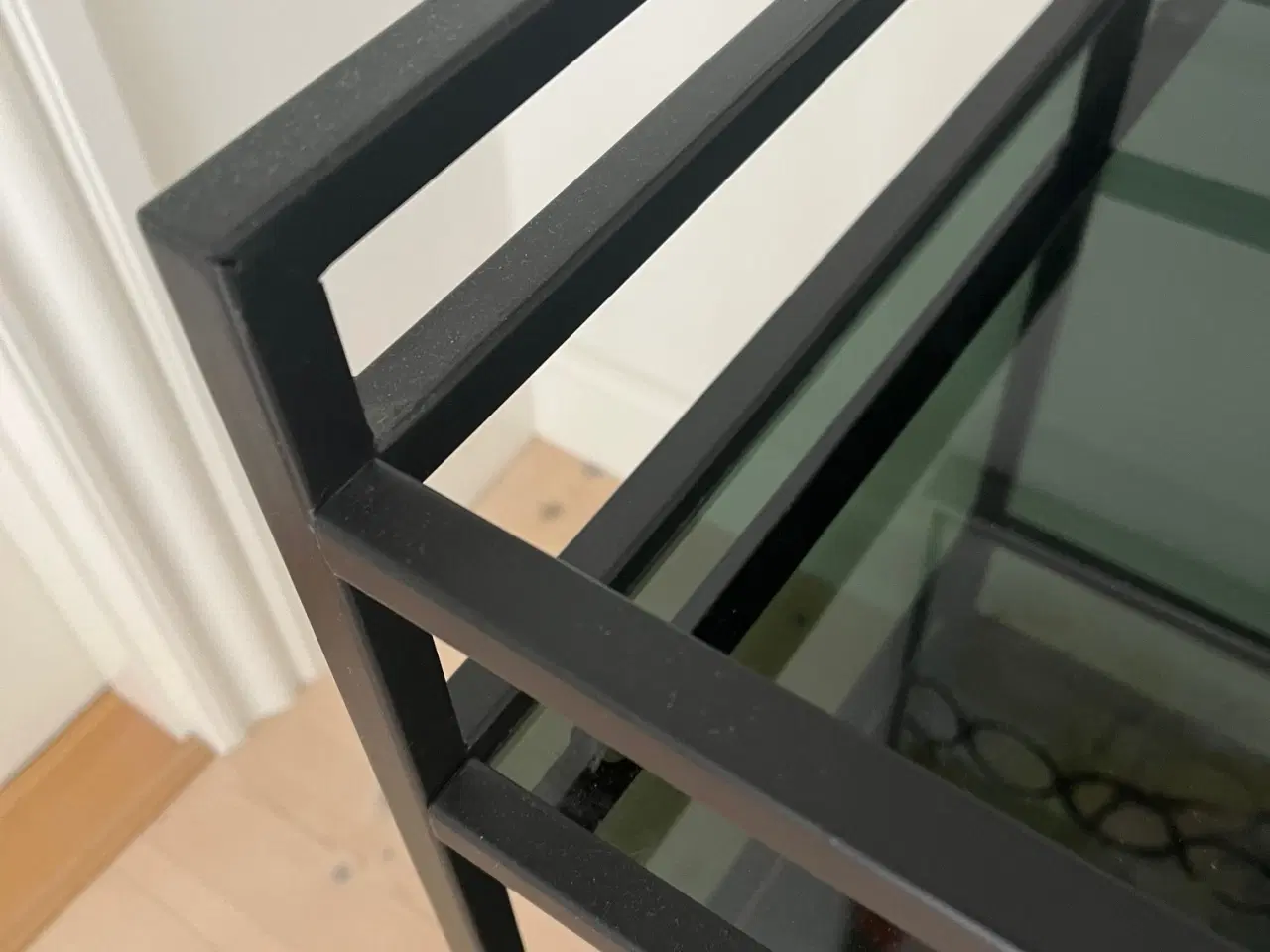 Billede 3 - Sort Barbord, glas og metal