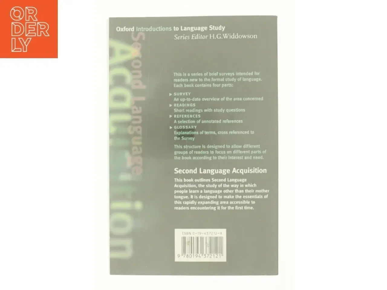 Billede 3 - Second Language Acquisition af Oxford University Press / Widdowson, H. G. / Ellis, Rod (Bog)