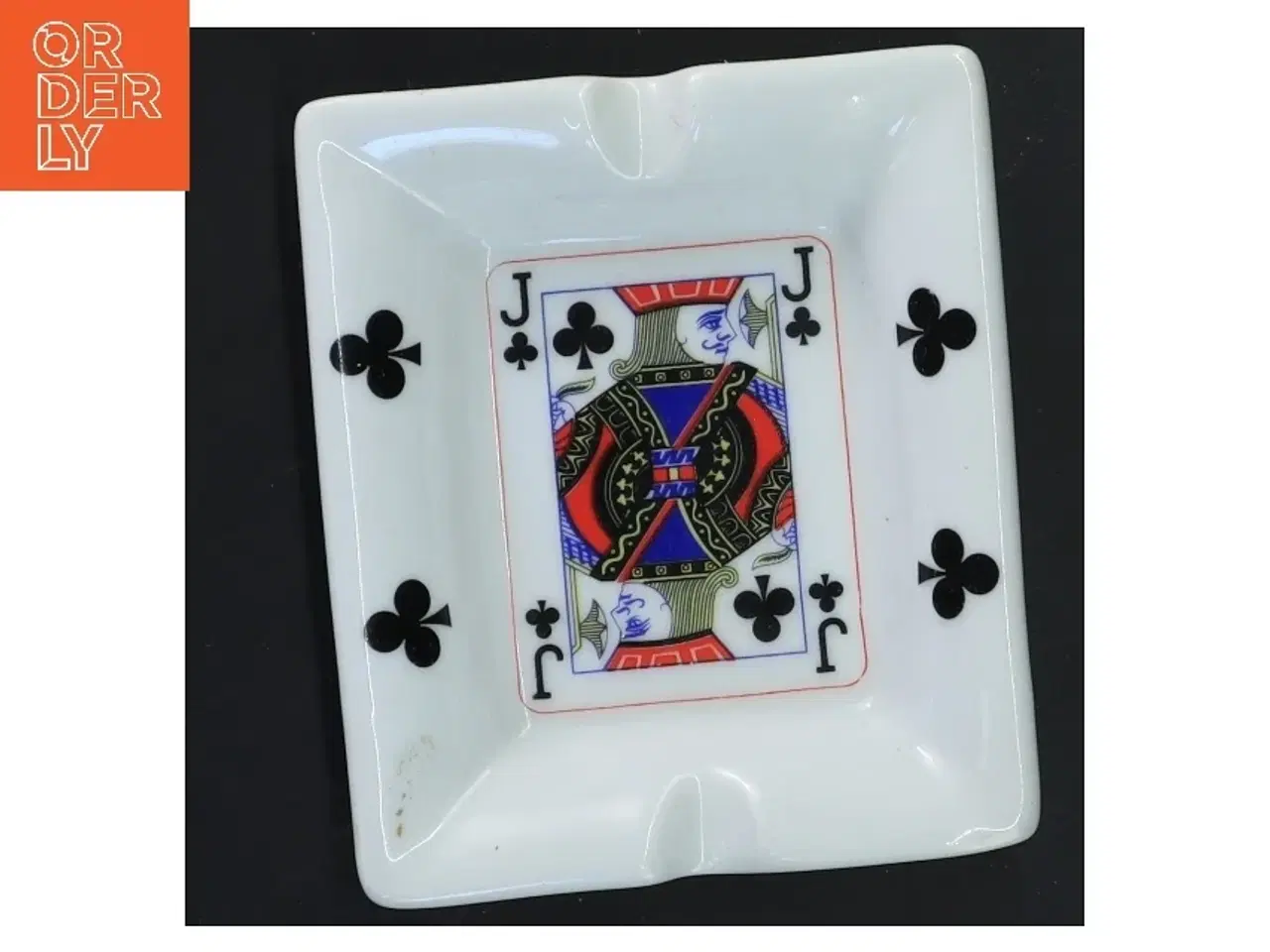 Billede 1 - Askebæger med spillekortdesign (str. 12x10 cm)