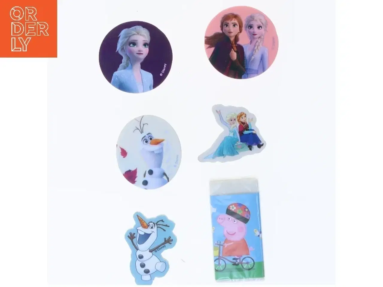 Billede 1 - Disney og Peppa Pig viskelæder fra Disney (str. 6 stk 5 cm)