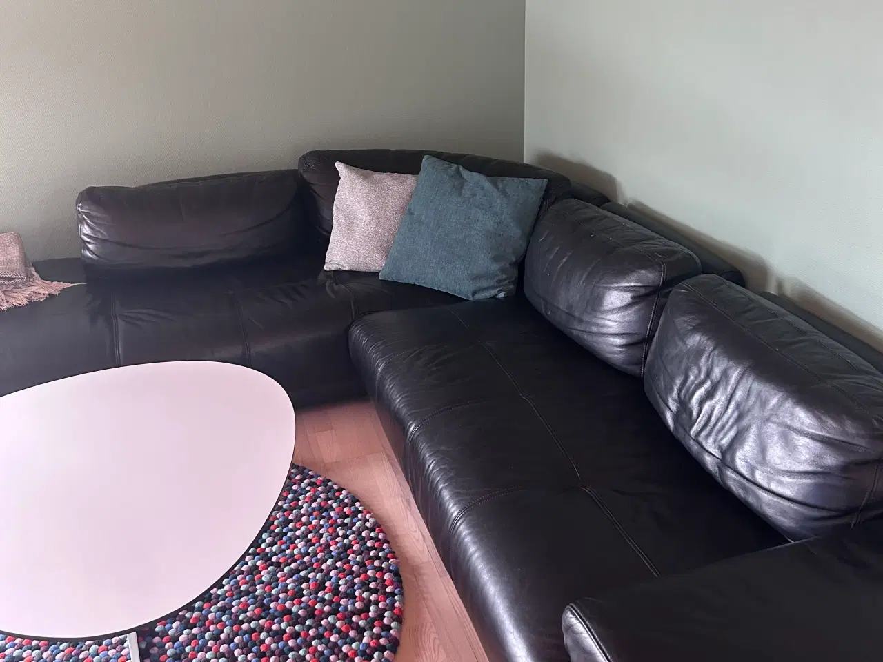 Billede 3 - Læderhjørnesofa