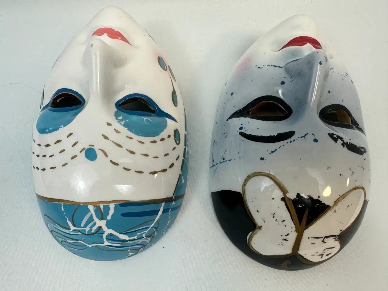 Billede 7 - 2 stk. flotte masker i porcelæn