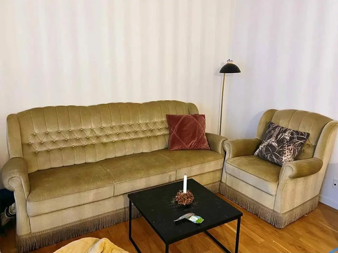 Billede 1 - Vintage Sofa og lænestol i grøn