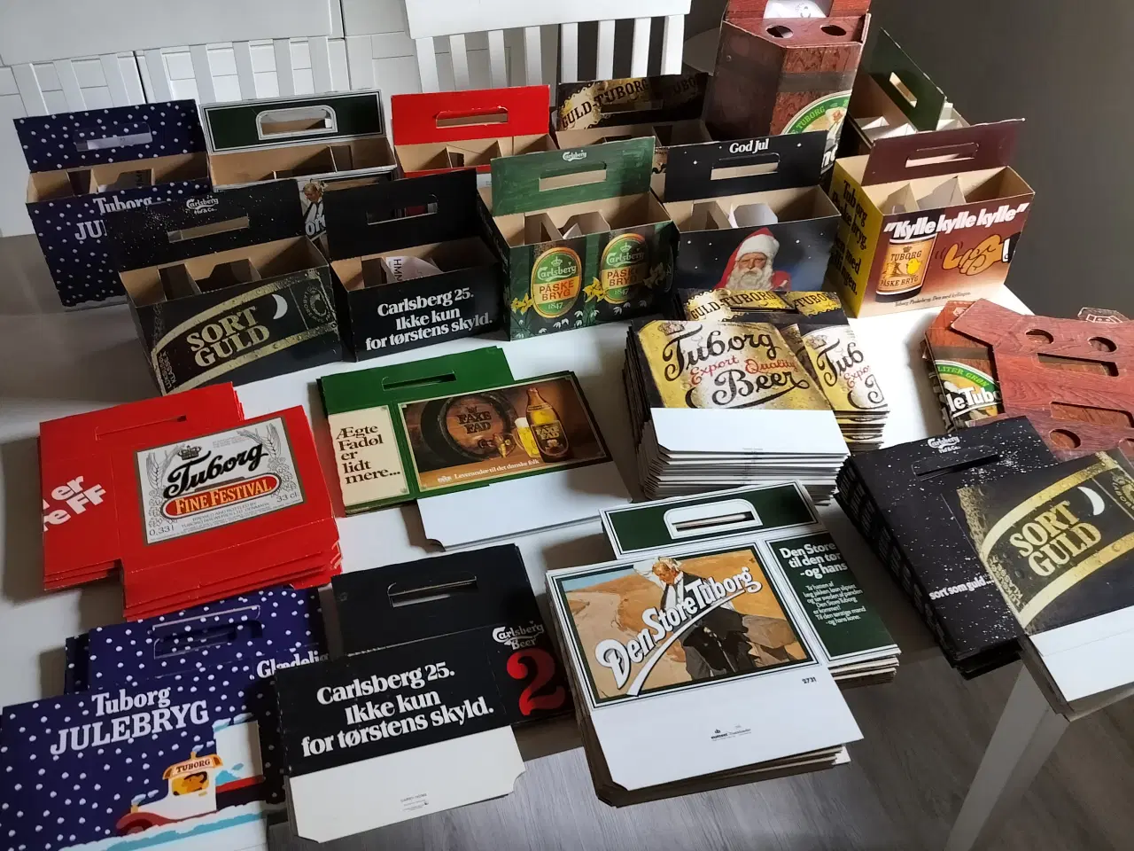 Billede 1 - Gamle 6 pack pap ølkasser