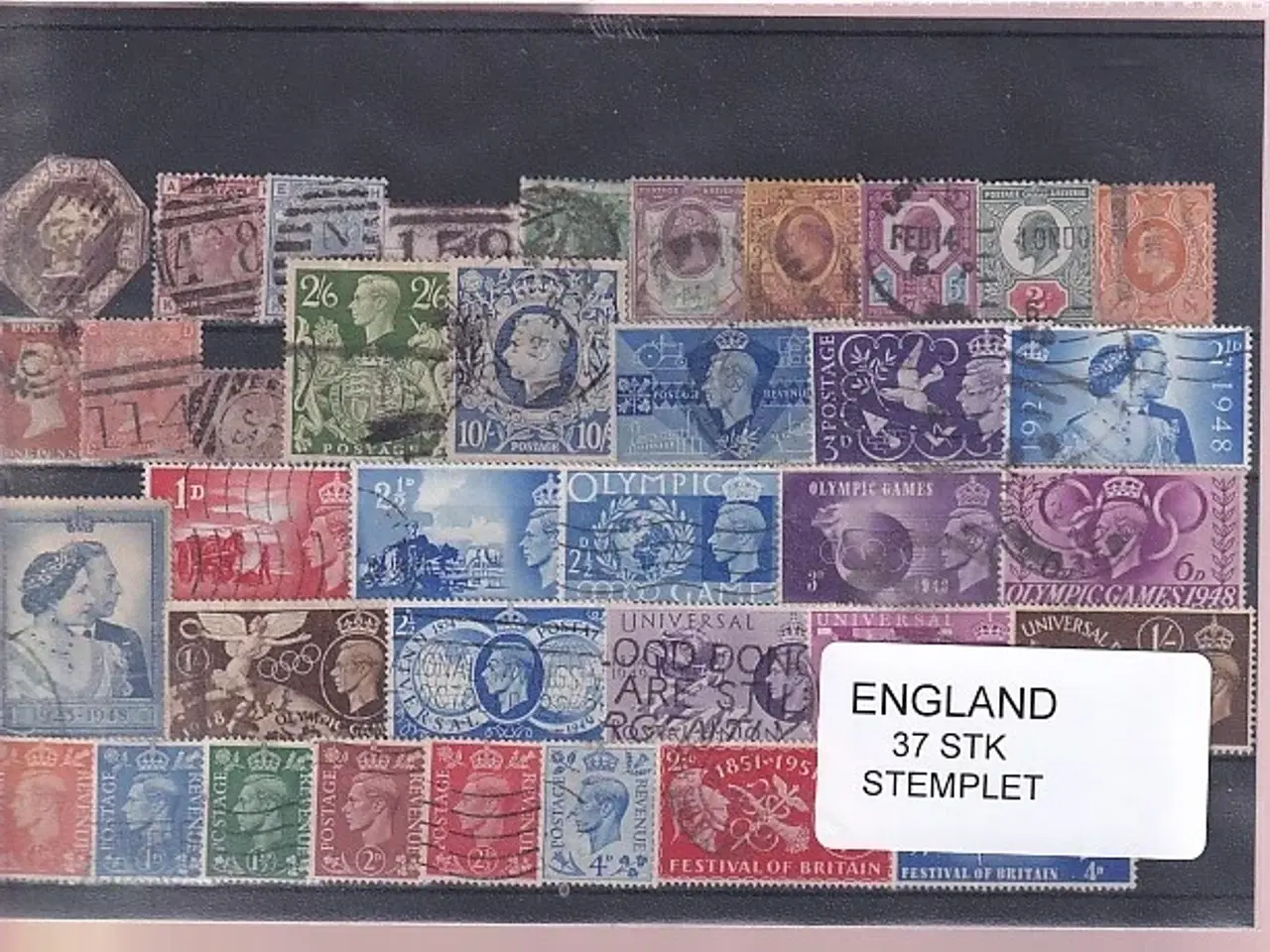 Billede 1 - England - 37 Stk. -  Stemplet