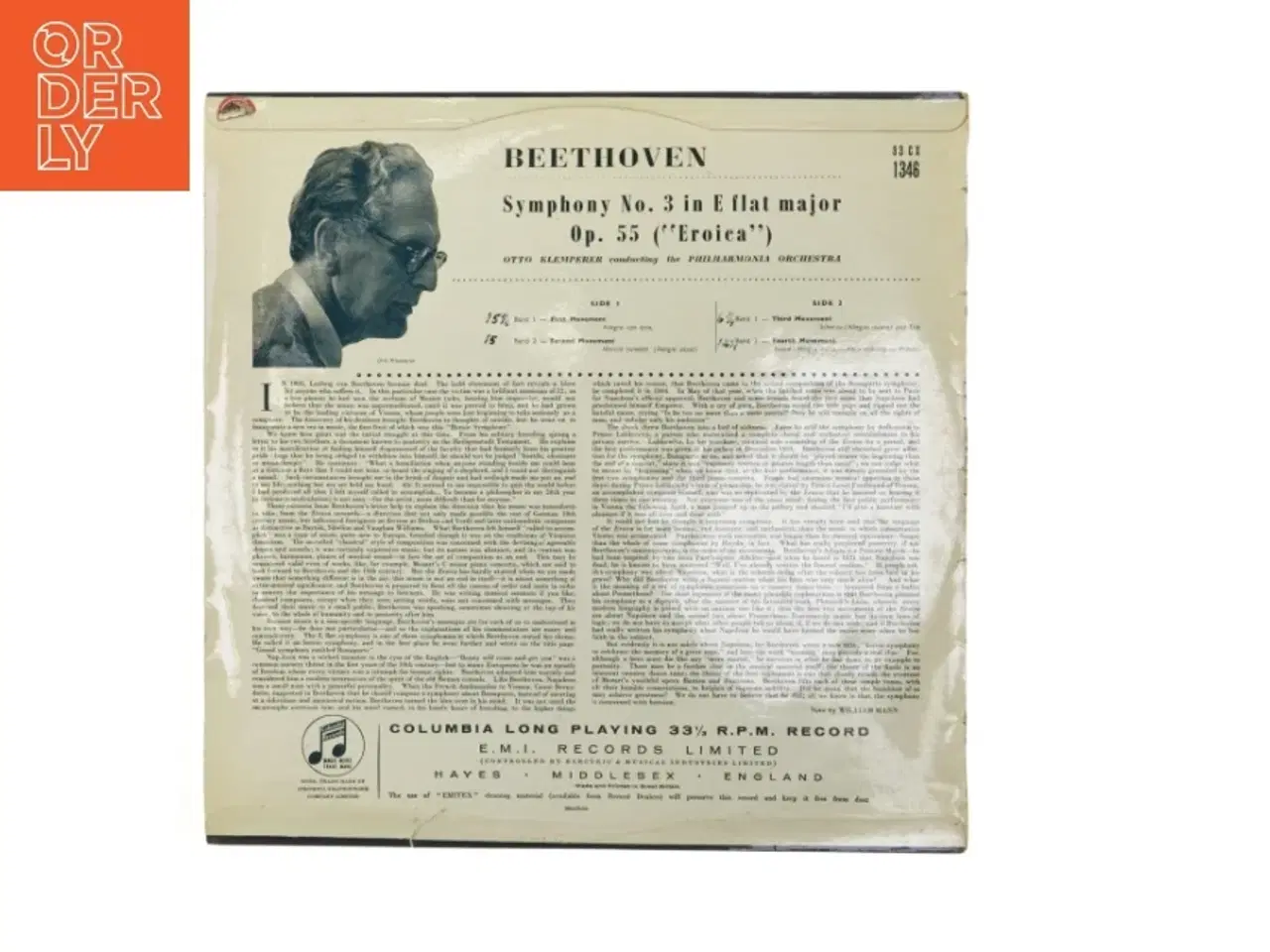 Billede 3 - Beethoven Symfoni Nr. 3, Columbia LP fra Columbia