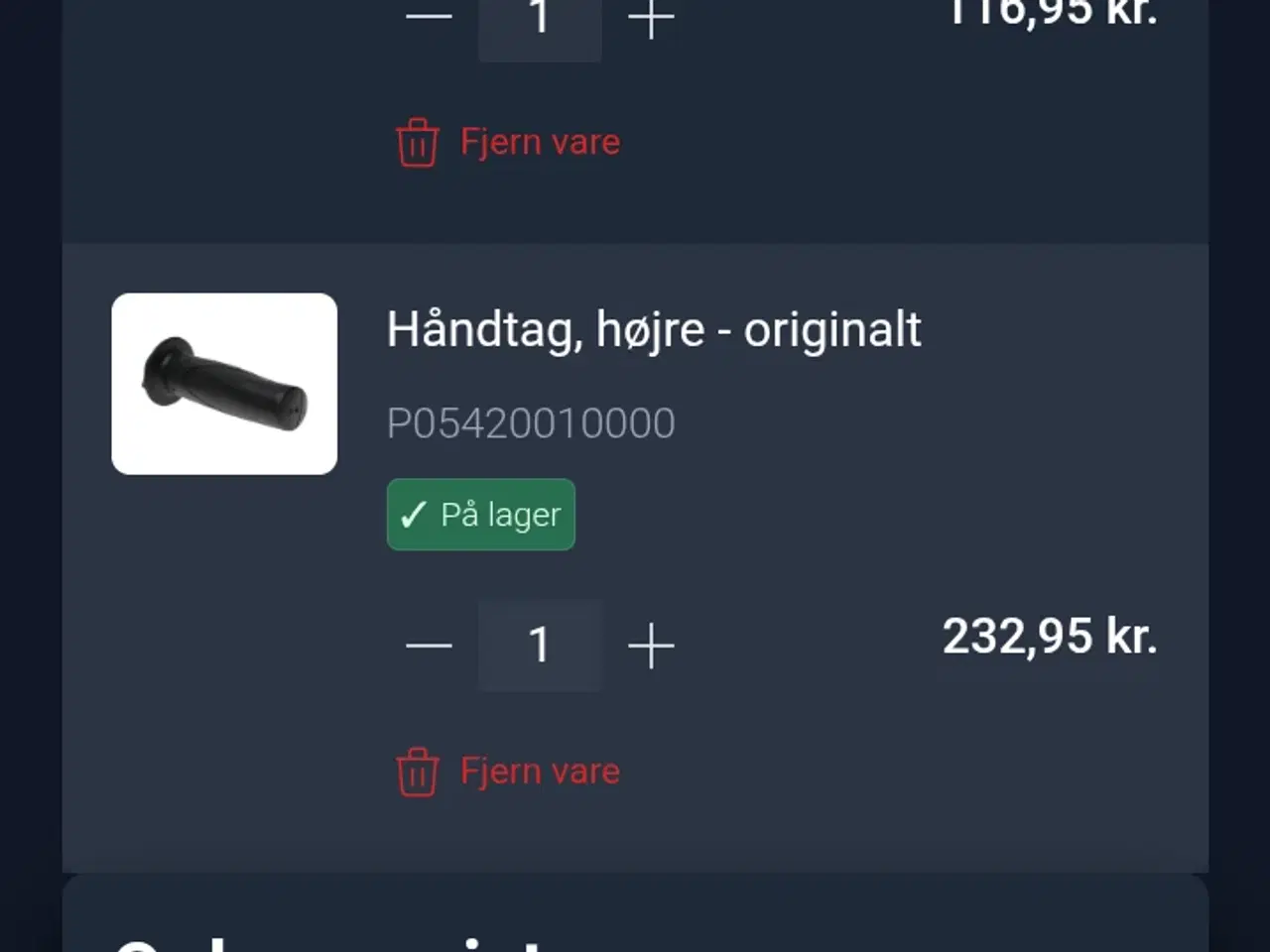 Billede 3 -  Nye originale håndtage med gasrulle til pgo