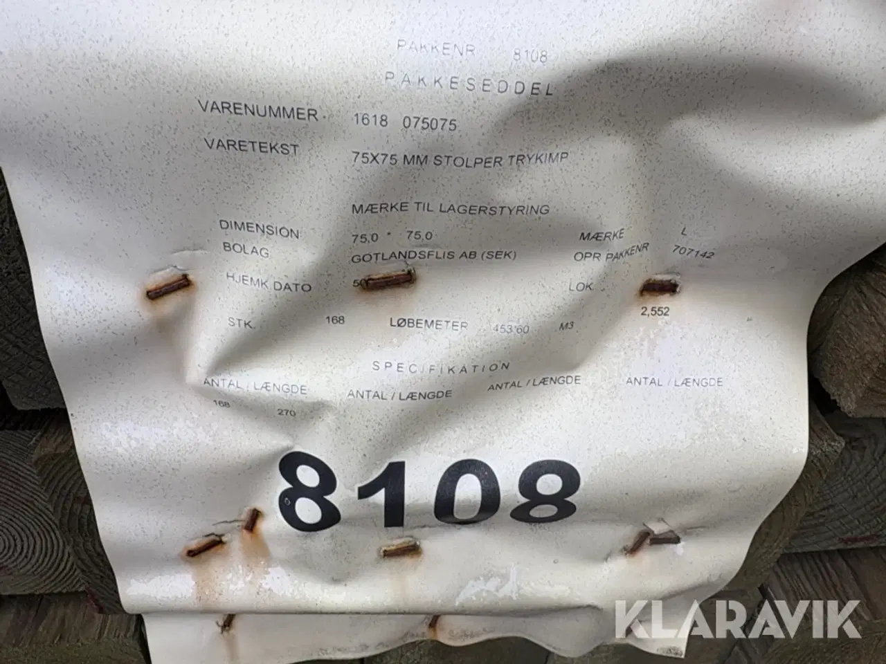 Billede 8 - Trykimprægnerede stolper 168 styk