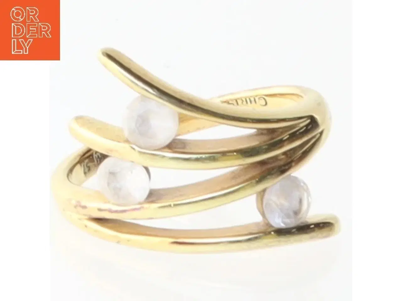 Billede 1 - Guldring med sten fra Christina (str. 57 mm)