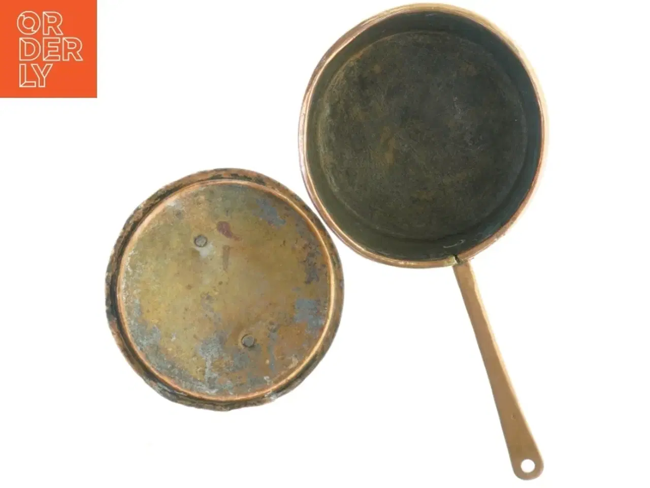 Billede 2 - Vintage kobber grydesæt (str. 38 x 20 x 13 cm)