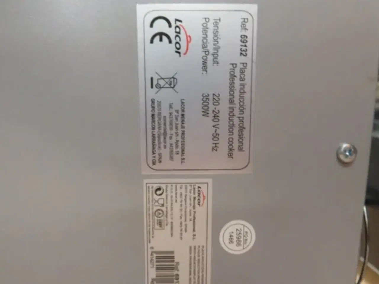 Billede 5 - Kogeplade, induction LACOR 69132