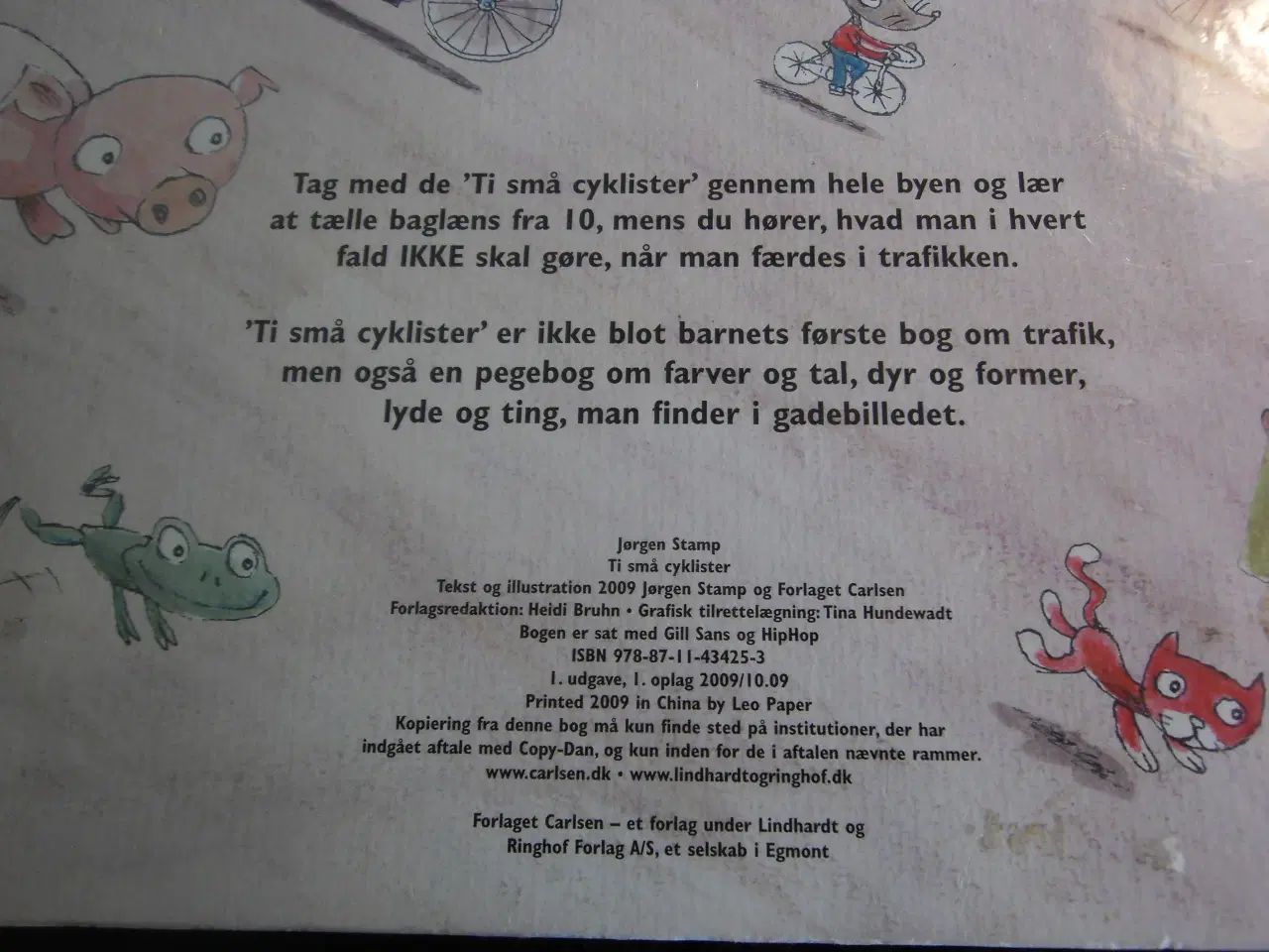 Billede 3 - Børnebog: Ti små cyklister, af Jørgen Stamp, kr.15