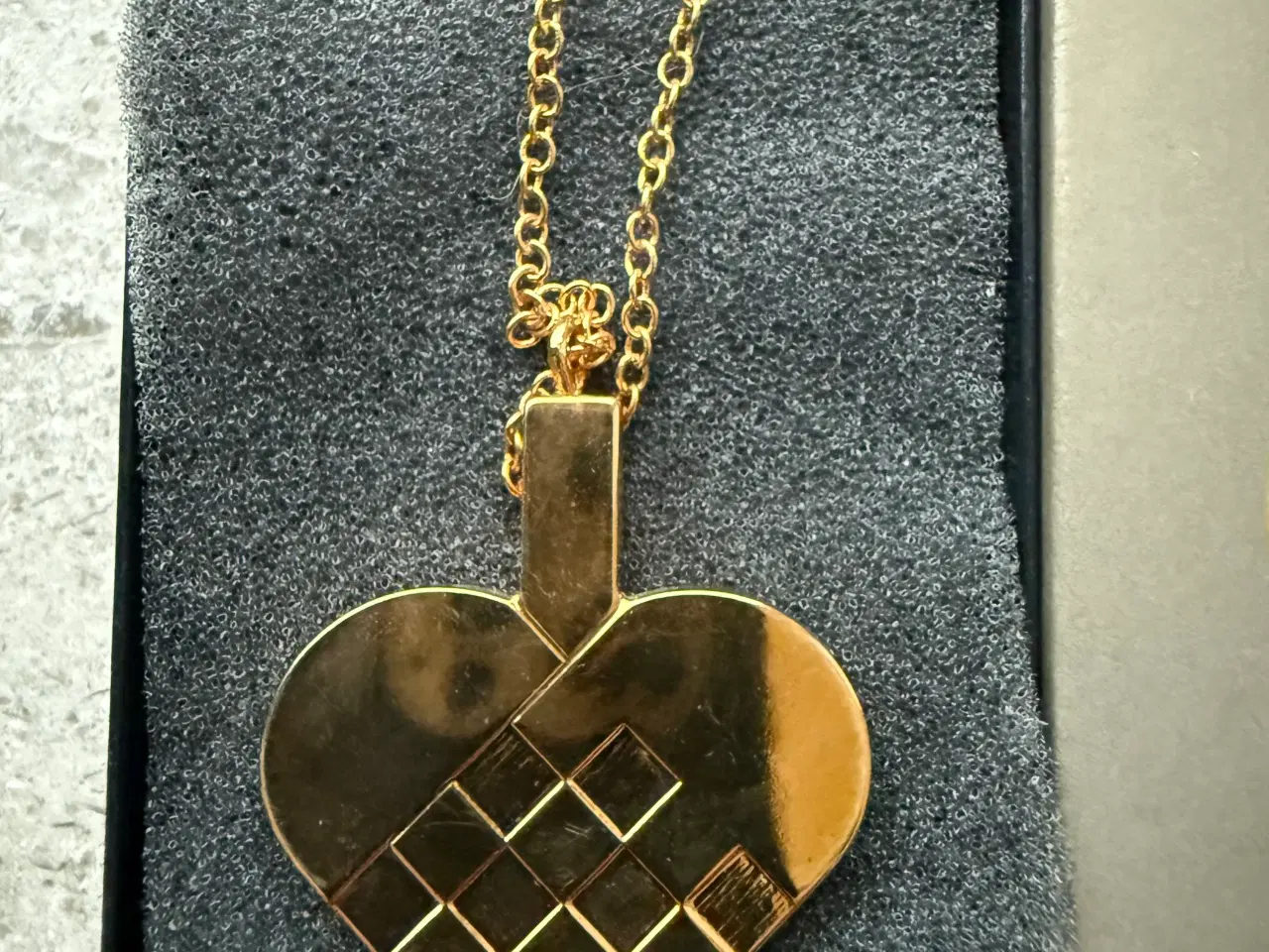 Billede 2 - Georg Jensen Ornament Forgyldt Flettet Hjerte 1997