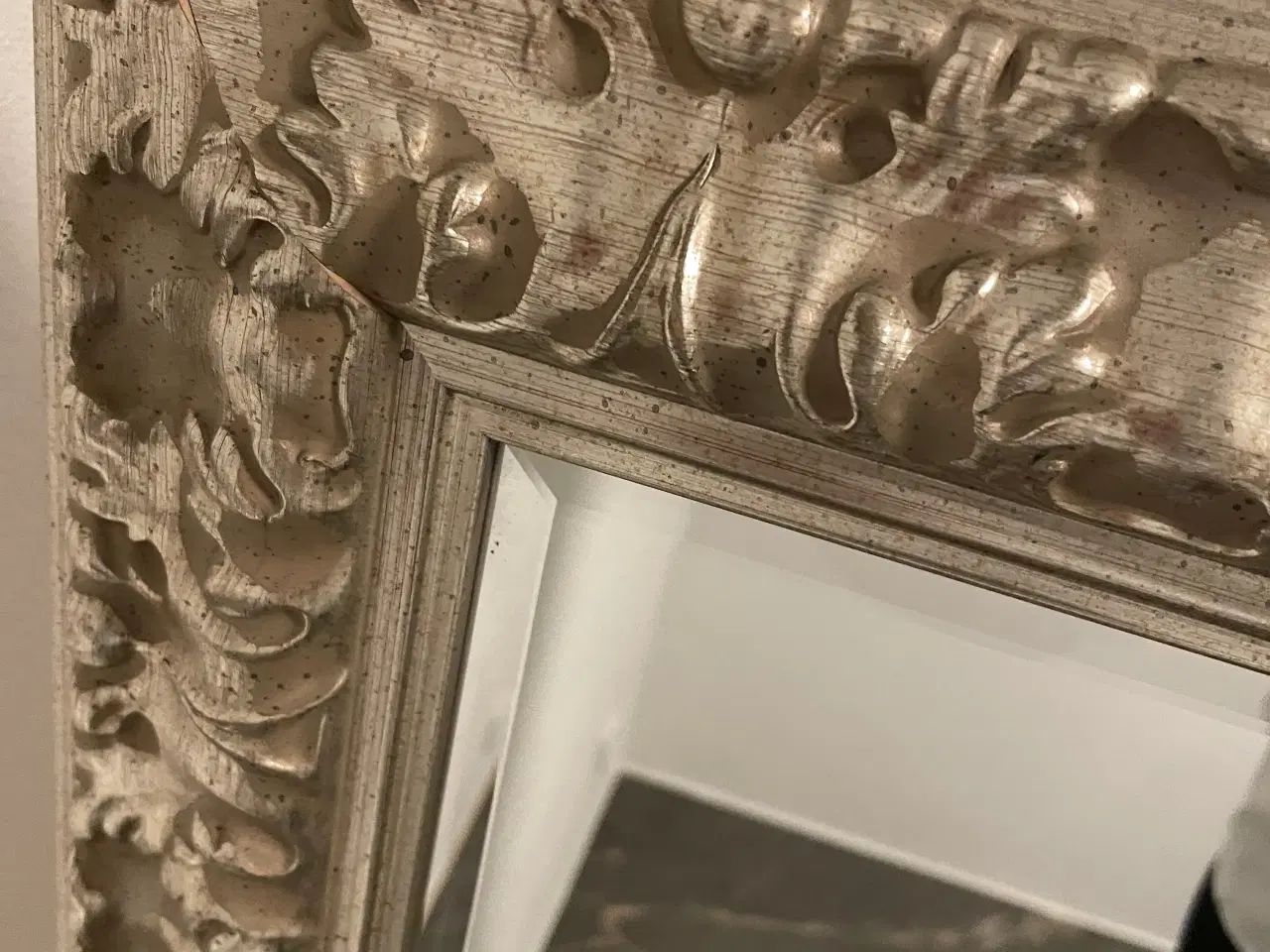Billede 1 - Spejl med antik sølv look