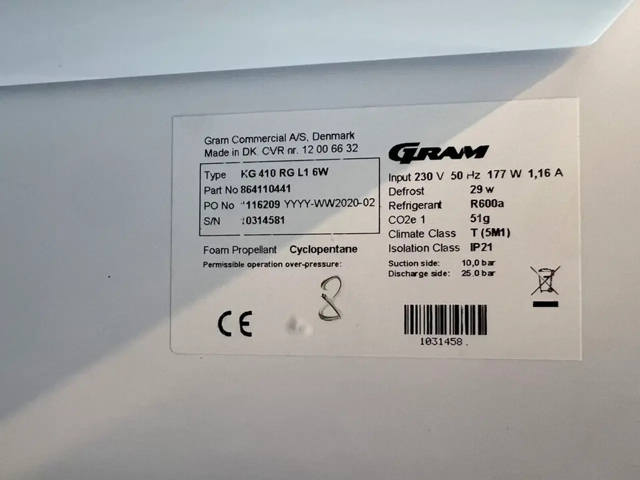 Billede 2 - Displaykøleskab GRAM KG 410 RG L1