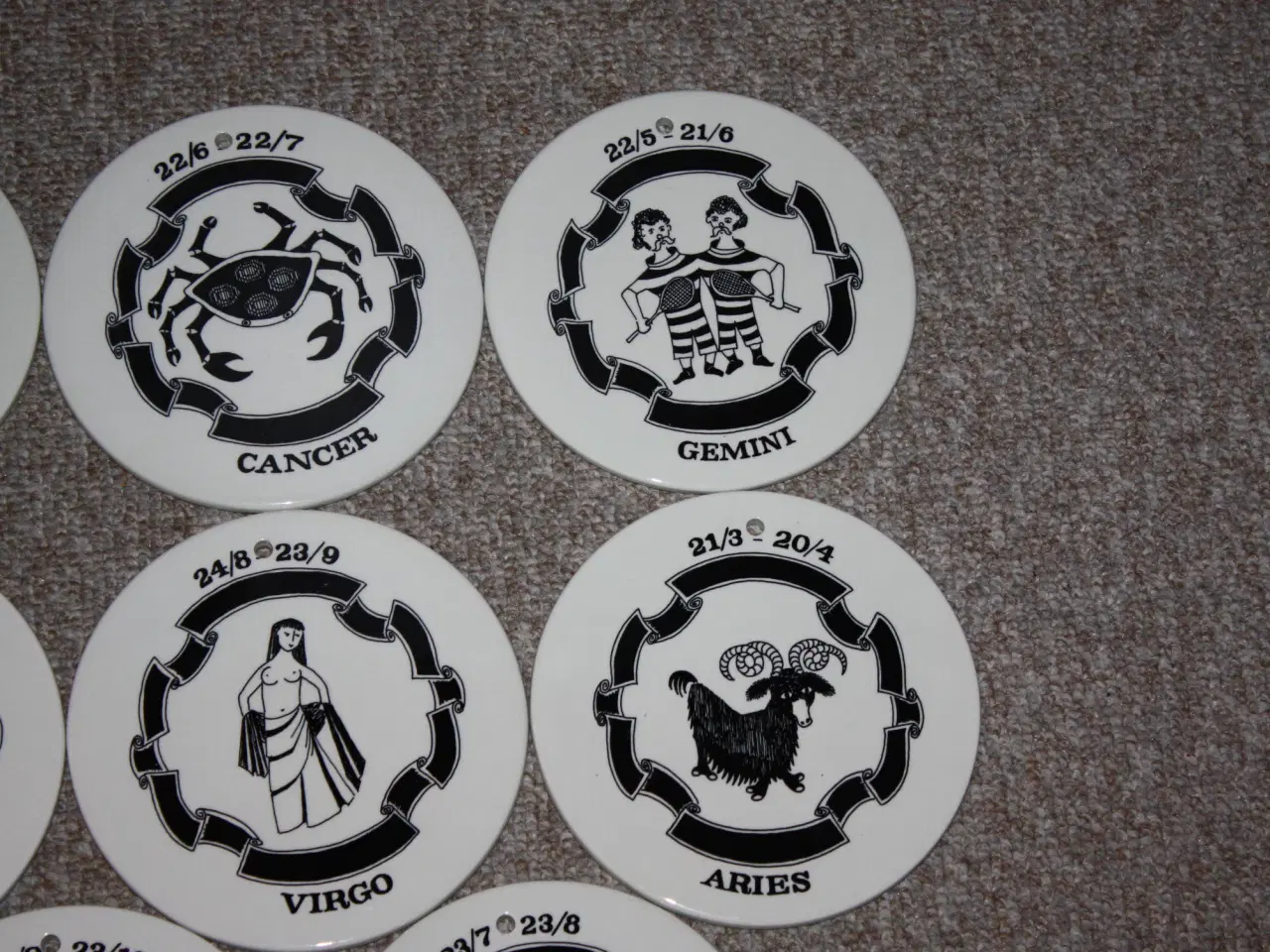 Billede 3 - Knabstrup horoskop platter diam. 15,3 cm