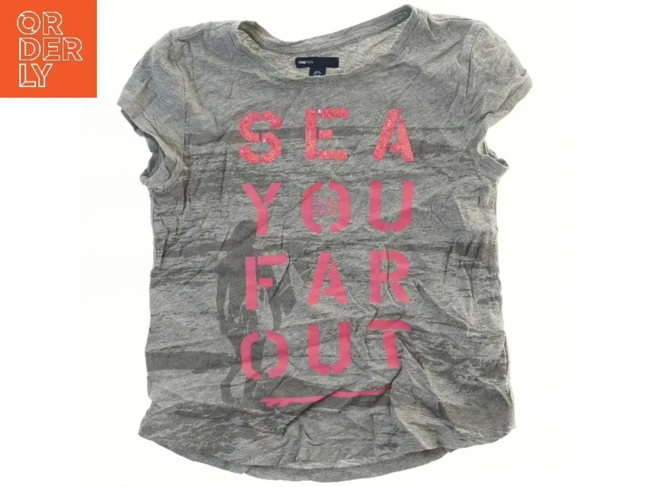 Billede 1 - Grå T-shirt med print fra GapKids (str. 164)