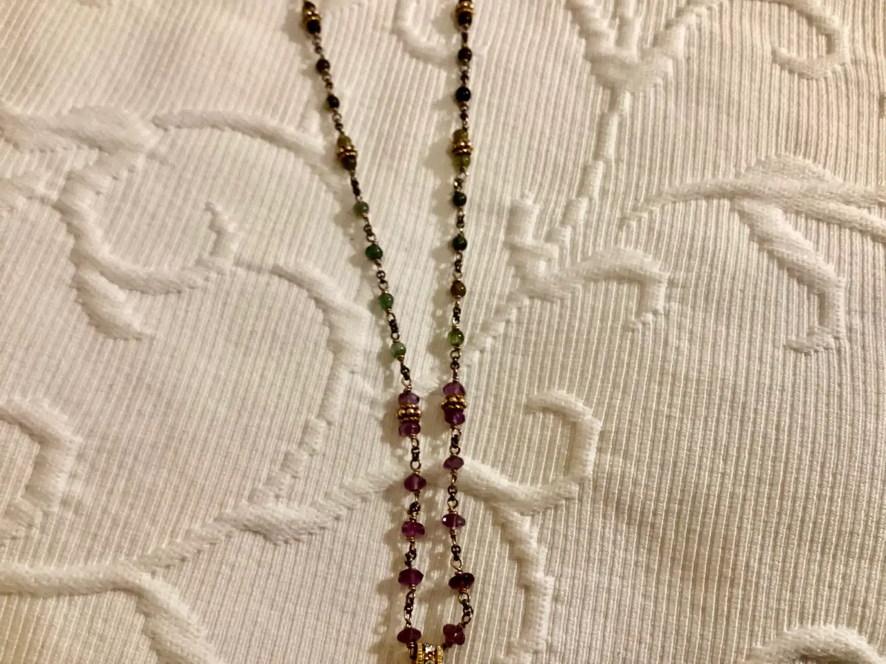 Billede 2 - Halskæde, forgyldt, amethyst 