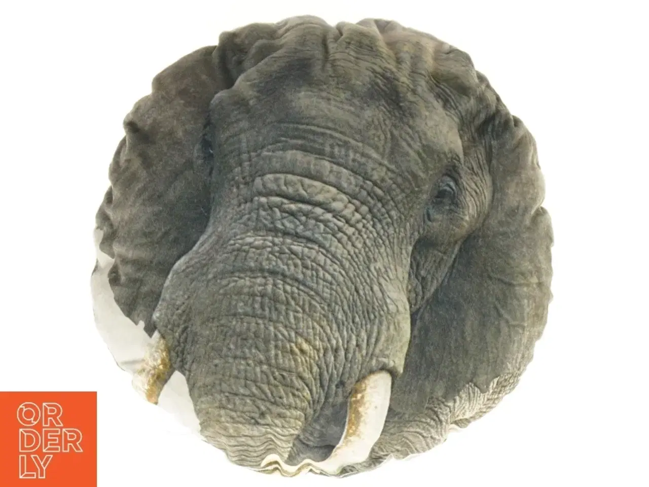 Billede 1 - Rund Elefant skulptur pude (str. Ø 30 cm)