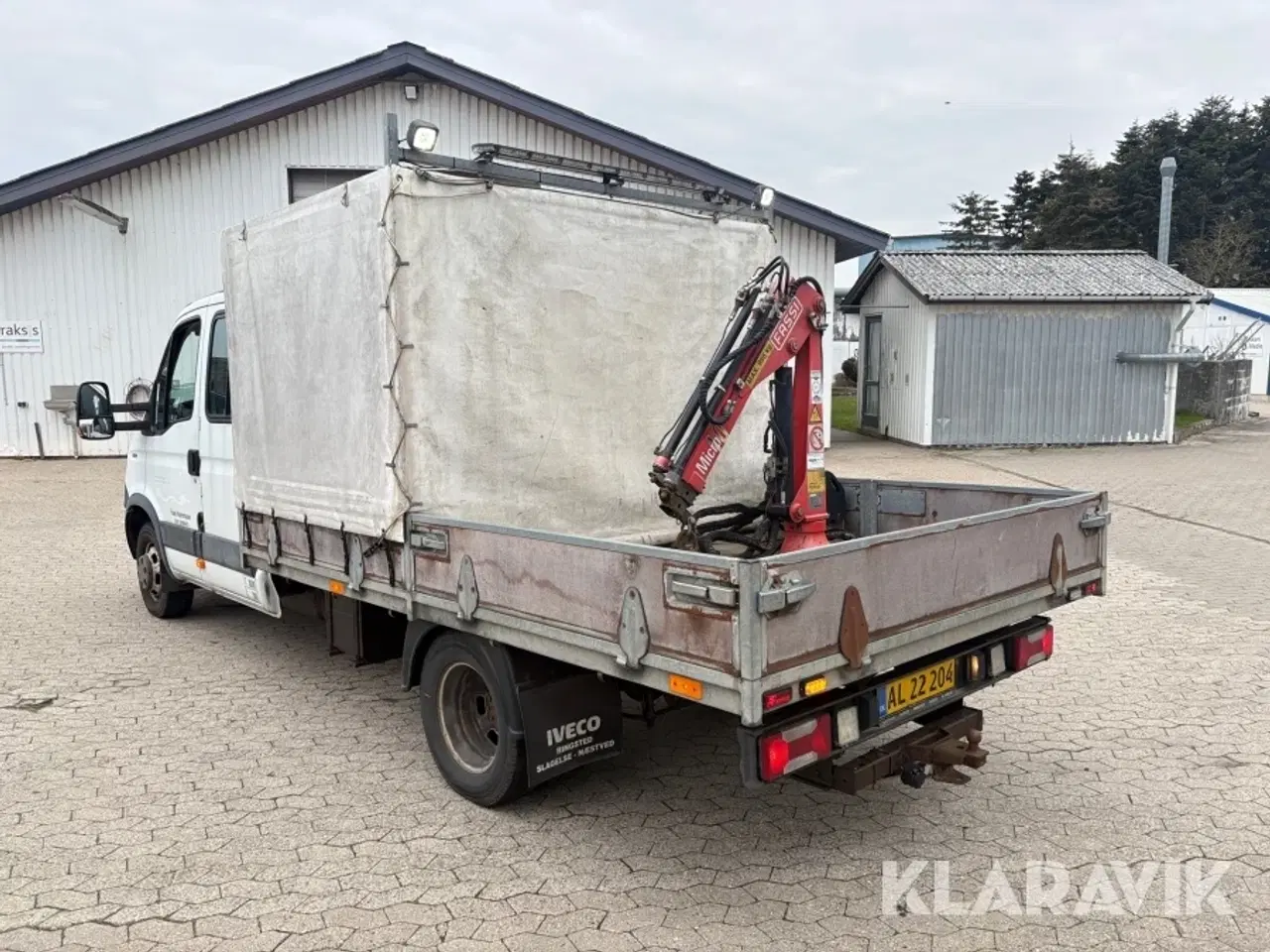 Billede 4 - Ladbil Iveco Daily 35C D med kran og mandskabskabine