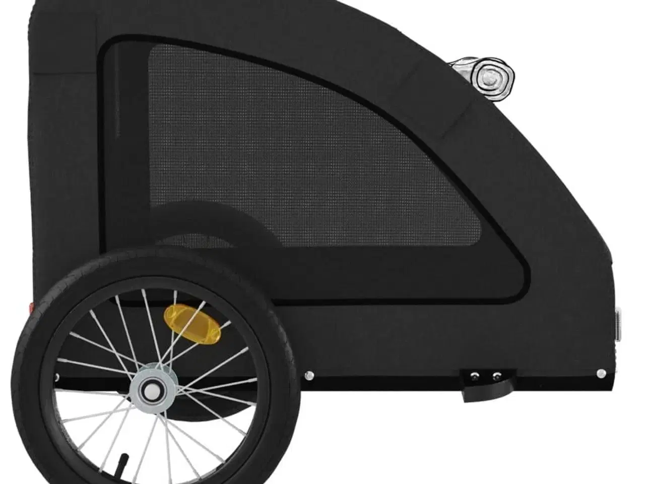 Billede 7 - Cykeltrailer til kæledyr oxfordstof og jern sort