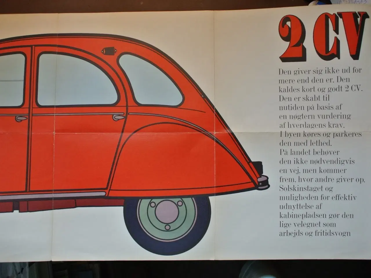 Billede 5 - citroen 2 cv brochure som udfoldelig planche, emne