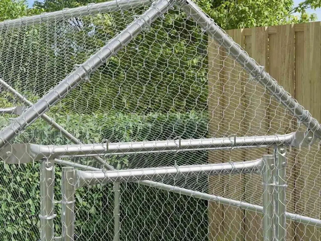 Billede 3 - Hønsebur Sølv 400x170x177cm Galvaniseret stål