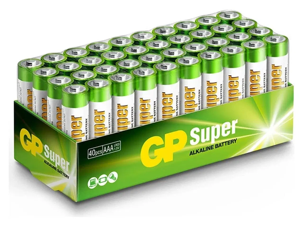 Billede 1 - GP Super Alkaline AAA batteri, 24A/LR03, 40-pak
