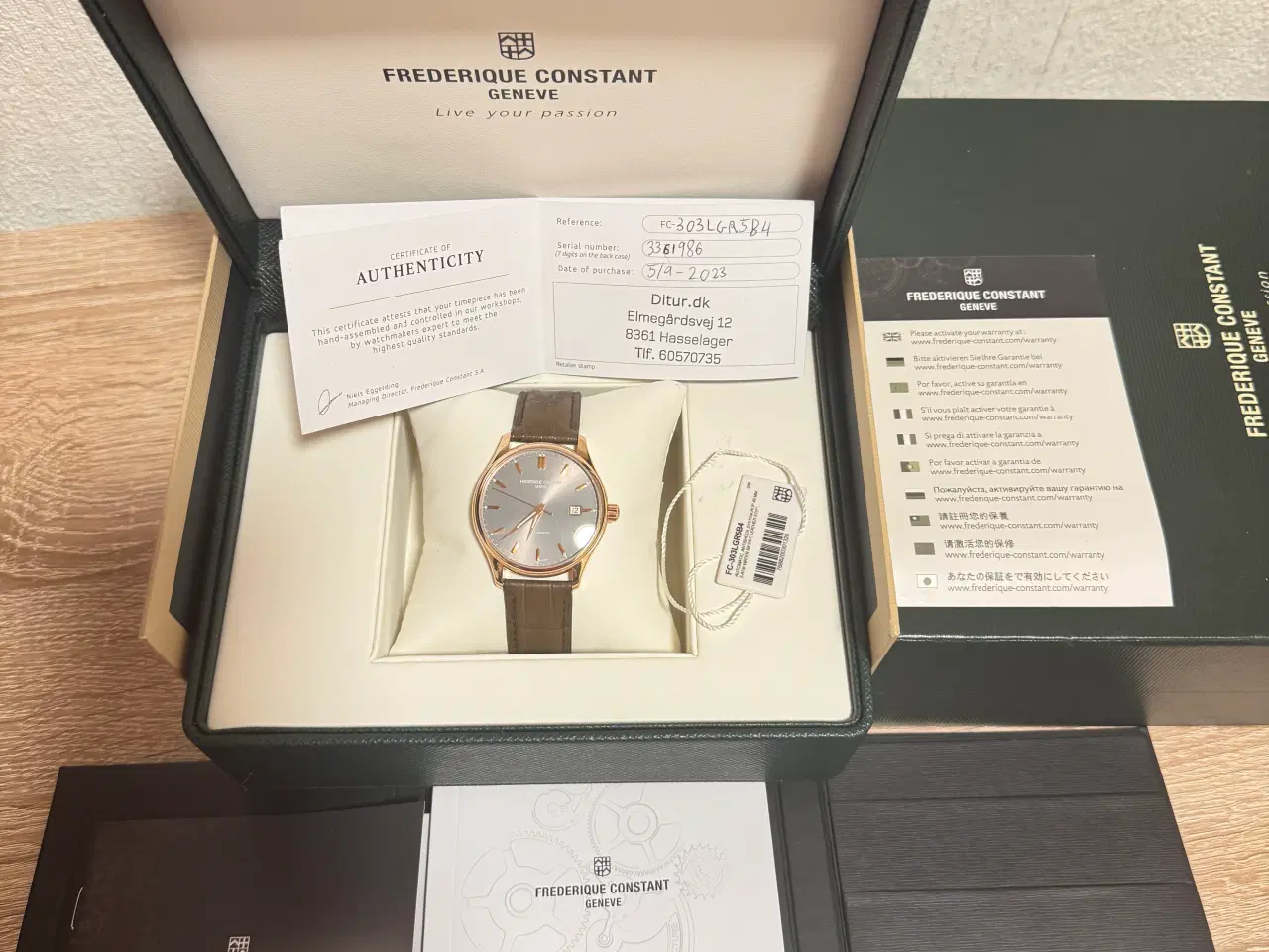 Billede 2 - Sælger Frederique Constant ur  Ref. FC-303LGR5B4  